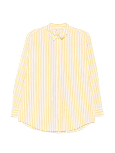 Mc2 Saint Barth Striped-pattern Shirt In Yellow