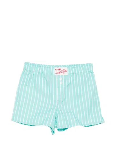 Mc2 Saint Barth Shorts Kids Color Green In Blue