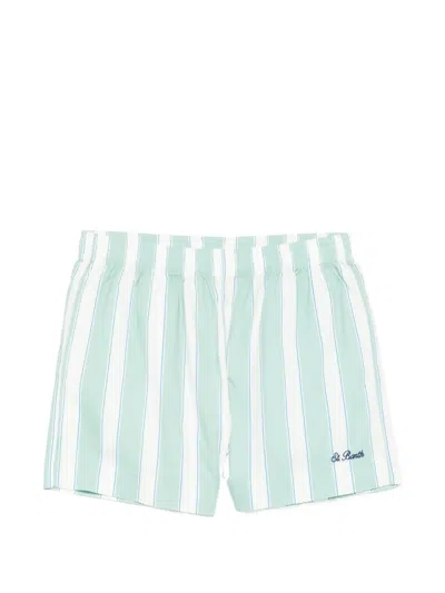 Mc2 Saint Barth Striped-pattern Shorts In Green