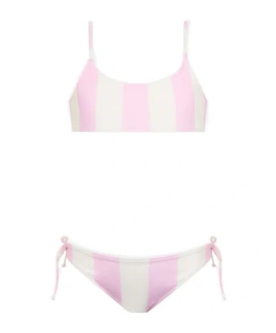 Mc2 Saint Barth Stripe-pattern Bikini In Pink