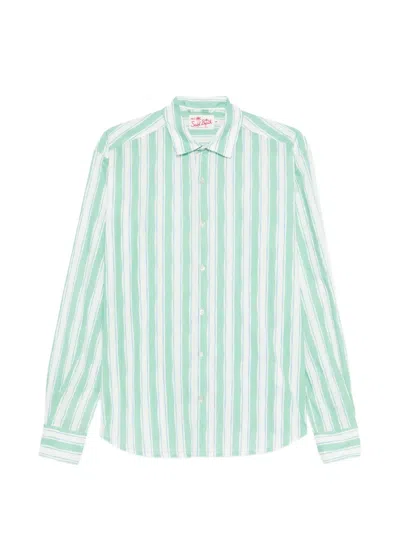 Mc2 Saint Barth Stripe-pattern Shirt In Green