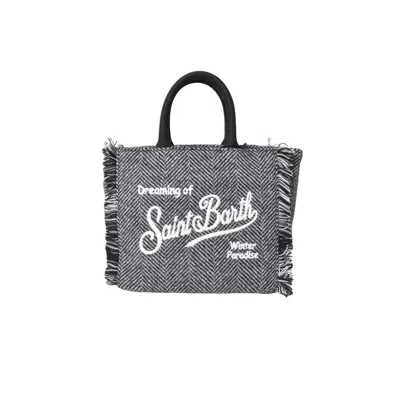 Mc2 Saint Barth Structured Black Bag With Clean Lines And Minimalist Aesthetic In Gray