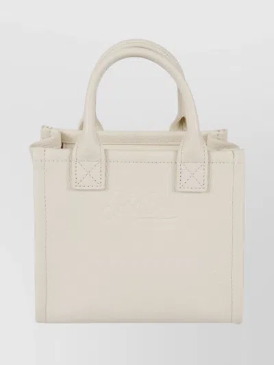 Mc2 Saint Barth Structured Tote Bag Top Handles In White