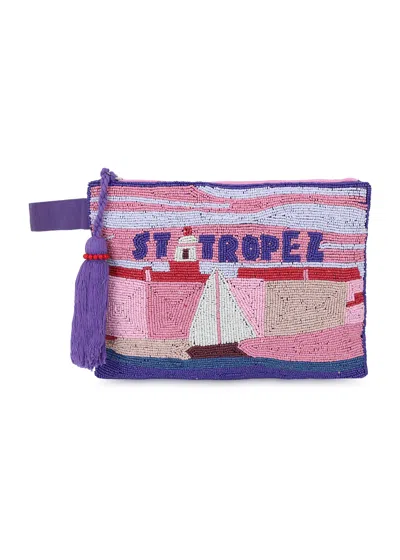 Mc2 Saint Barth St.tropez Postcard Print Pearl Pouch