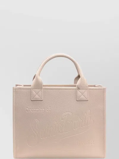 Mc2 Saint Barth Stylish Tote Bag Detachable Strap In Neutral