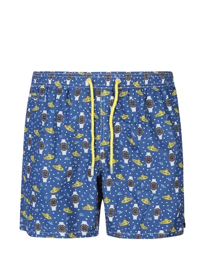 Mc2 Saint Barth Submarine Watch Swim Shorts In Blue