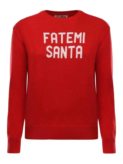 Mc2 Saint Barth Cashmere Blend Sweater In Red