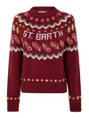 Mc2 Saint Barth Kyla Nordic New Crewneck Sweater In Red