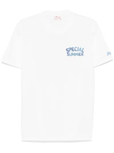 Mc2 Saint Barth Summer Vespa T-shirt In White