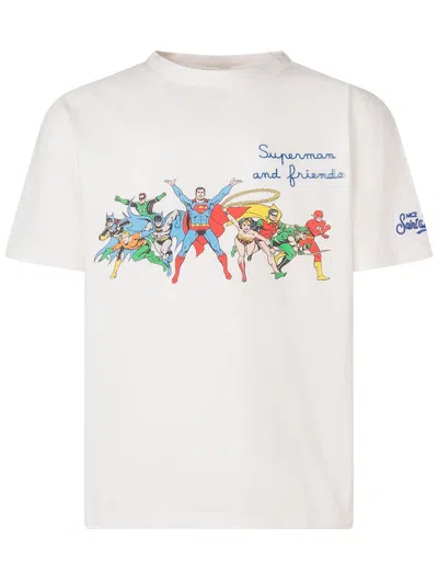 Mc2 Saint Barth Superhero Graphic T-shirt In White
