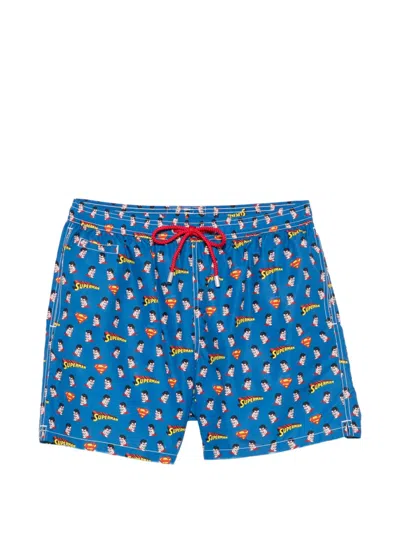 Mc2 Saint Barth Superman-print Drawstring Swim Shorts In Multi