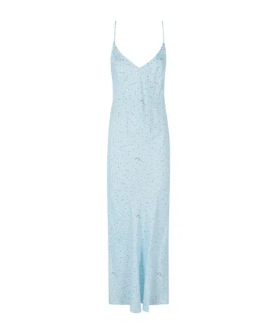 Mc2 Saint Barth Suspender Dress In Blue