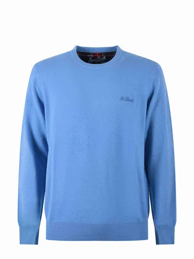 Mc2 Saint Barth Regent Crewneck Jumper In Blue