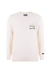 Mc2 Saint Barth Sweater In Wool And Cashemere In Bianco Latte