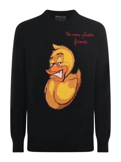 Mc2 Saint Barth Crewneck Long In Black