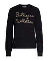 Mc2 Saint Barth Maglia New Queen Bollicine E Paillettes Nera In Black