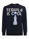 Mc2 Saint Barth Crewneck Long-sleeved Jumper In Blue