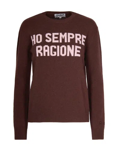 Mc2 Saint Barth Maglia New Queen Ho Sempre Ragione Marrone In Brown