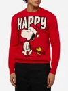 Mc2 Saint Barth Sweater Heron With Snoopy Jacquard Snoopy Peanuts® Special Edition In Red