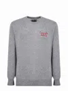 Mc2 Saint Barth Sweater In Wool And Cashmere Blend In Grey