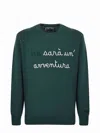 Mc2 Saint Barth "non Sarà Un`avventura" Sweater In Verde Inglese