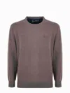 Mc2 Saint Barth St. Barth Embroidered Crewneck Jumper In Dove Grey
