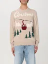 Mc2 Saint Barth Peanuts Wool Blend Winter Mood Crewneck Sweater In Beige