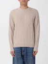 Mc2 Saint Barth Regent Braid Wool Sweater In Neutral