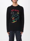 Mc2 Saint Barth Crew Neck Graphic Design Long Sleeves Sweater In Black