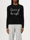 Mc2 Saint Barth Wool And Cashmere Blend Sweater With Embroidery Queen Of The Night In Schwarz