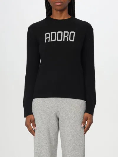 Mc2 Saint Barth Black Jacquard Wool Blend New Queen Sweater In Nero