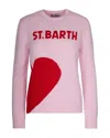 Mc2 Saint Barth Maglia New Queen St.barth In Love Rosa In Purple