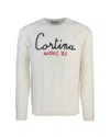 Mc2 Saint Barth Bergen Cortina Christmas Sweater '83 In White