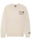 Mc2 Saint Barth Sweater With Embroidery In Neutral