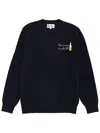 Mc2 Saint Barth Sweater With Embroidery In Blue