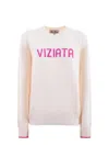 Mc2 Saint Barth Viziata Sweater In Wool Blend In Beige