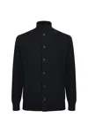 Mc2 Saint Barth Merino Wool Cardigan In Black