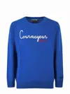 Mc2 Saint Barth Courmayeur Sweater In Wool Blend In Blu Cobalto