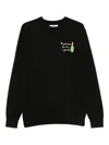 Mc2 Saint Barth Embroidery Crew Neck Jumper In Black