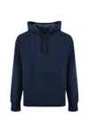 Mc2 Saint Barth Sweatshirt With Zip And Integrated Hood In Blue