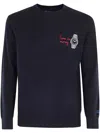 Mc2 Saint Barth Wool Watch Sweater In Blue