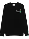 Mc2 Saint Barth Non Ci Resta Che Sbocciare Sweater In Wool And Cashmere Blend In Blue