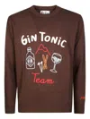 Mc2 Saint Barth Heron Logo-embroidered Sweater In Brown