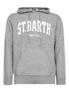 Mc2 Saint Barth Grey Wool Blend Knit Wood Hoodie In Gray