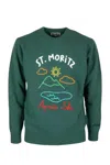 Mc2 Saint Barth Pattern Intarsia Knitted Crewneck Jumper In Green