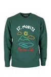 Mc2 Saint Barth Pattern Intarsia Knitted Crewneck Jumper In Green