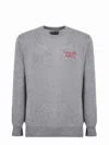 Mc2 Saint Barth Sweater In Wool And Cashmere Blend In Grey