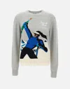 Mc2 Saint Barth New Queen - Sweater With Jacquard Print Après-ski Champ In Grey
