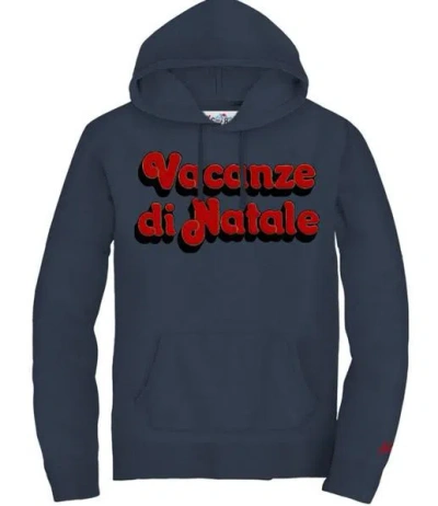 Mc2 Saint Barth Plaid Lettering Hoodie In Blue