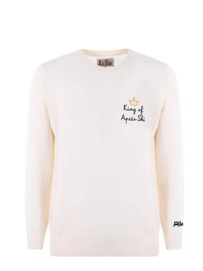 Mc2 Saint Barth Sweater In Wool And Cashemere In White